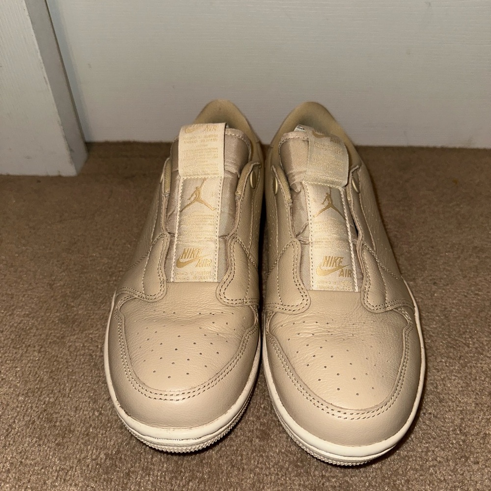 Nike Women's Beige Slip-On Sneakers